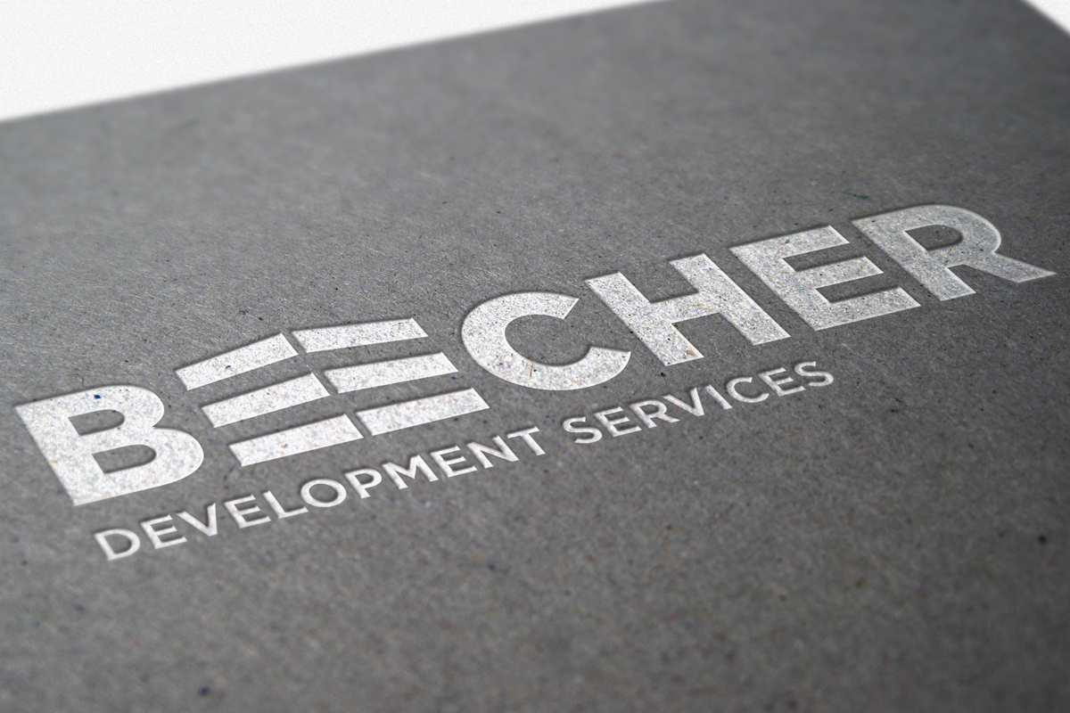 Beecher Brand embossed silver logo