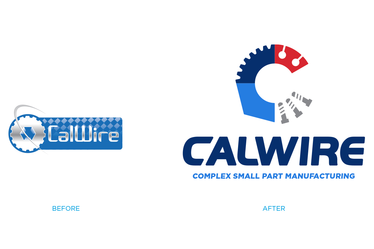 Calwire Brand before after logo