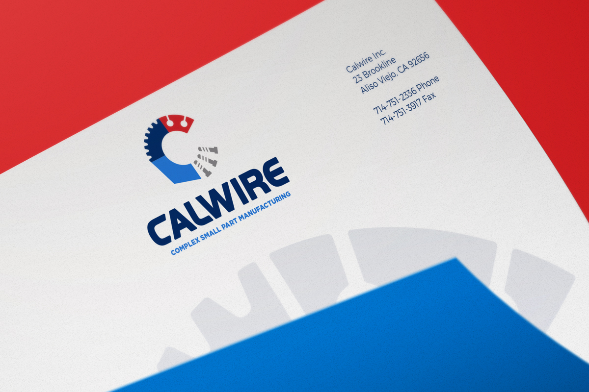 Calwire Brand stationery letterhead