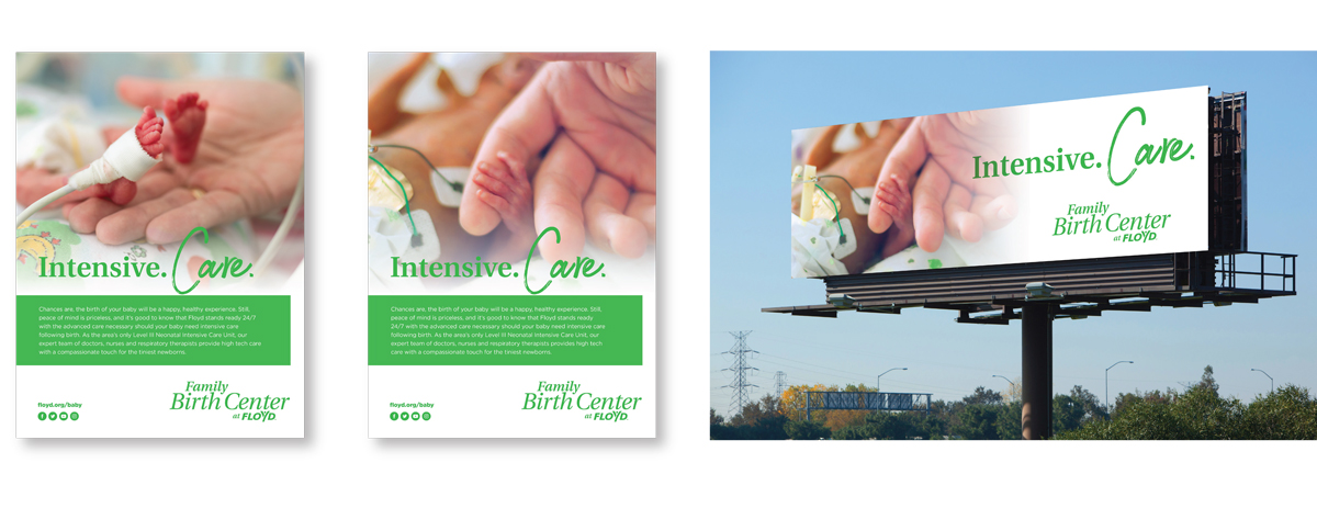 Floyd Brand Family Birth Center Marketing ads