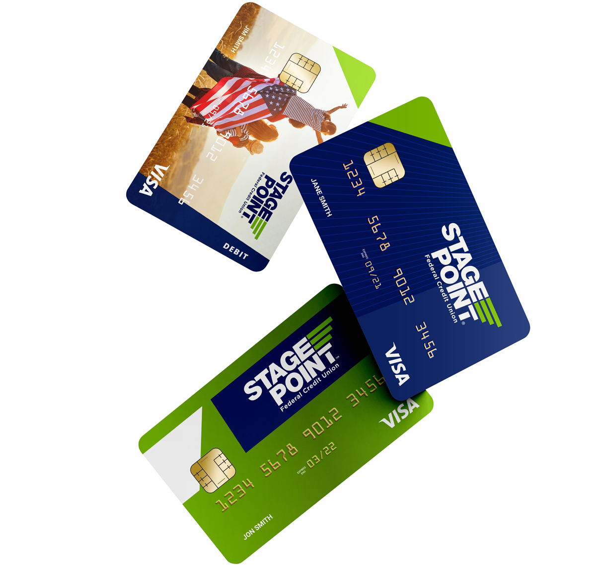 StagePoint Brand plastics credit cards