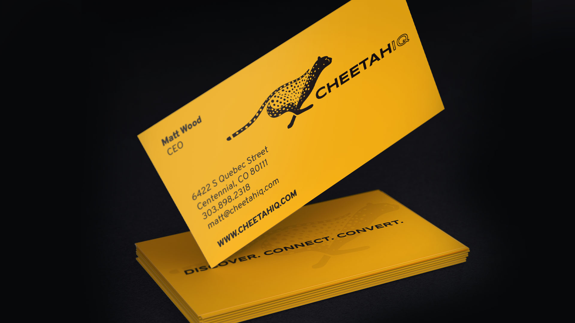 Cheetah IQ Brand business card