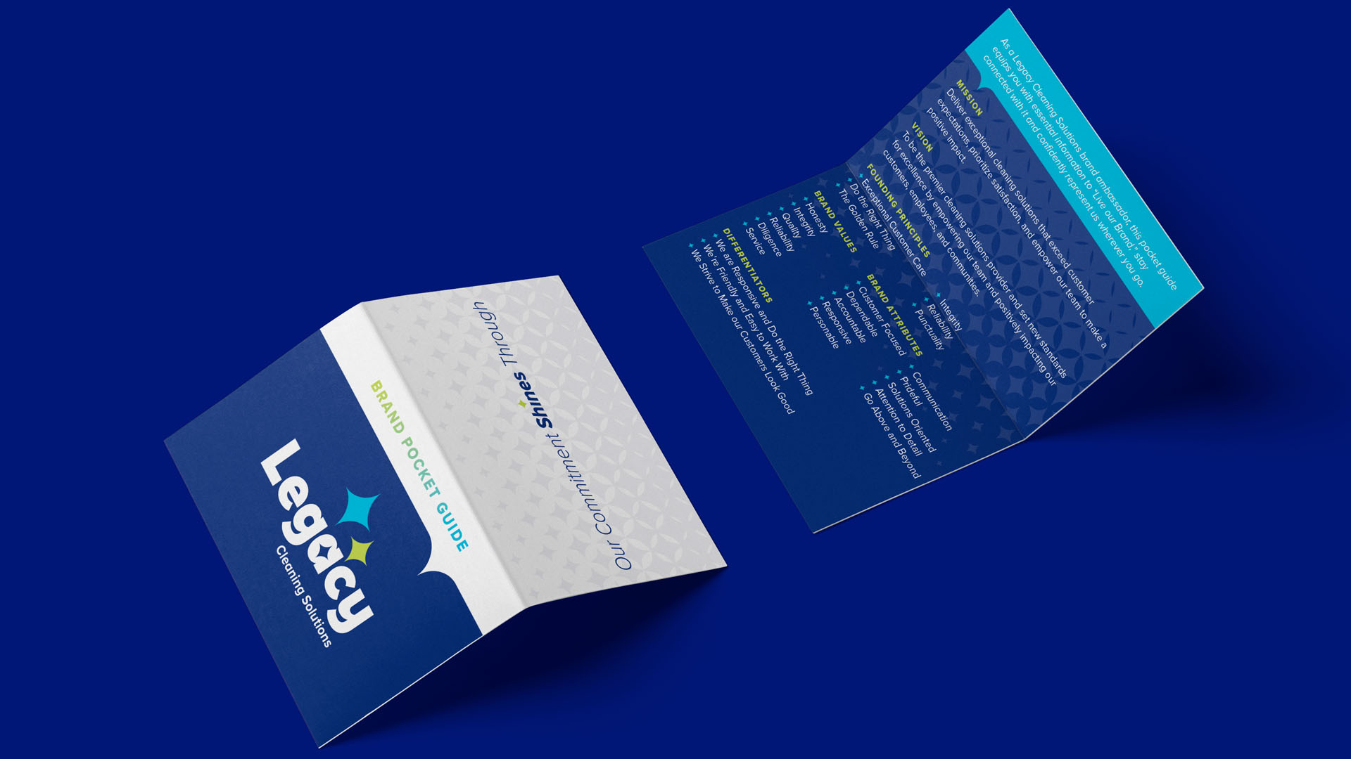 Legacy Cleaning Solutions Brand pocket guide brand messaging launch