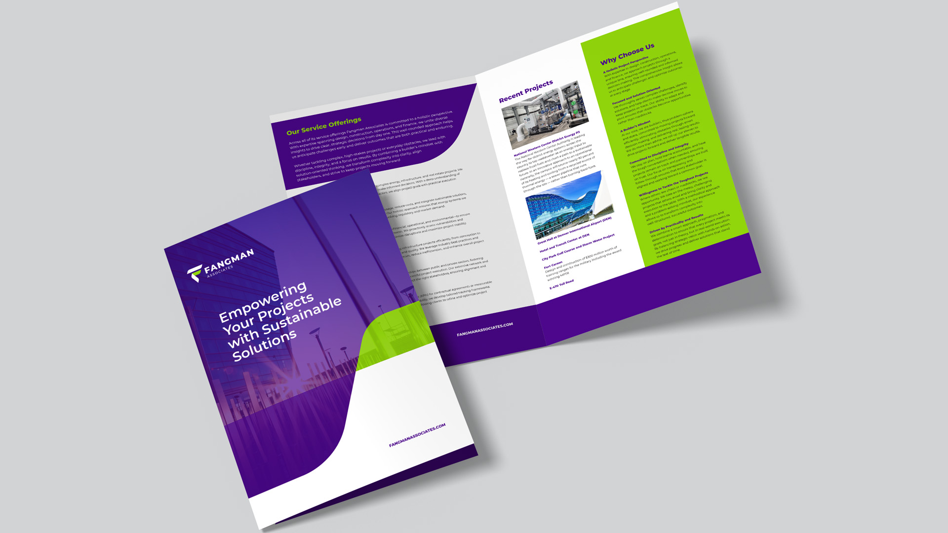 Bluebird Branding Fangman Associates brochure