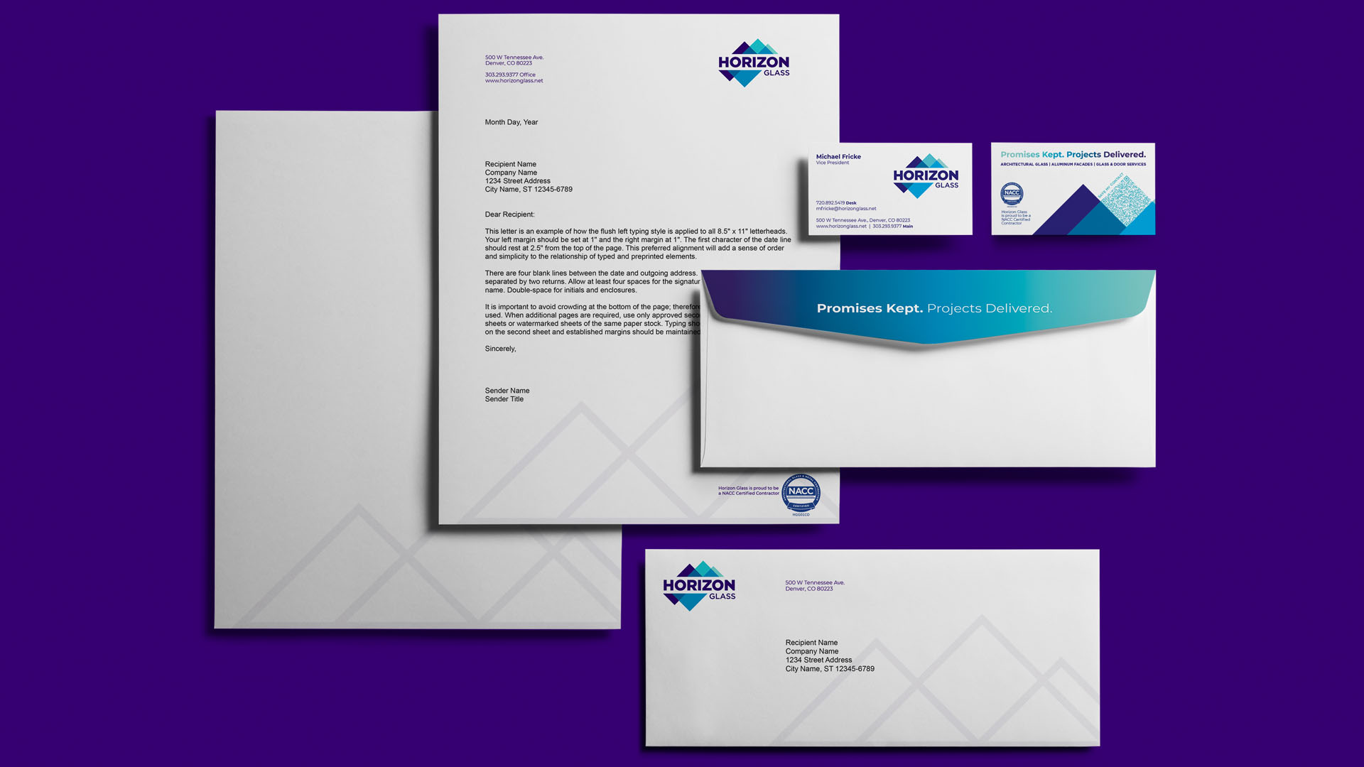 Bluebird Horizon Glass stationery