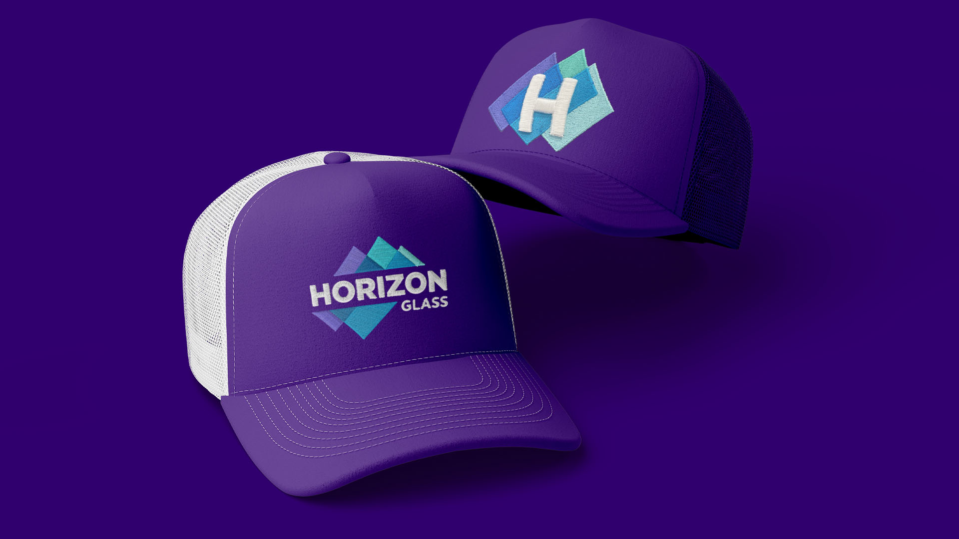 Bluebird Horizon Glass trucker hats