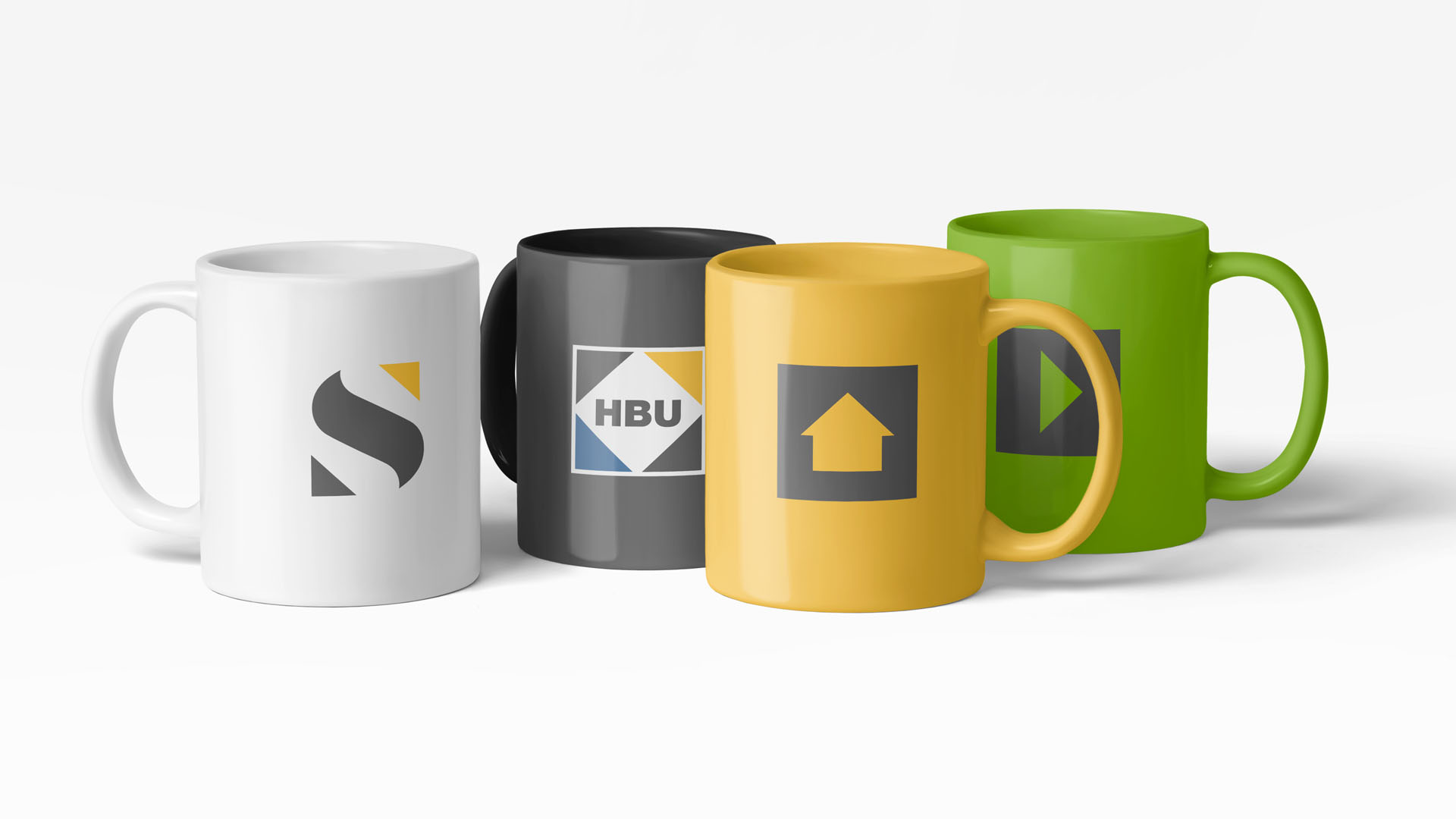 Shinn Group coffee mugs family of logos